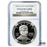 1998-S Black Patriots Silver $1-Crispus Attuks NGC