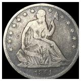 1861-O Silver Half Dollar LIGHTLY CIRCULATED