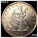 1864-S Seated Liberty Half Dollar UNCIRCULATED
