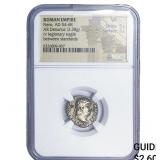Roman Nero AD 54-68 Silver Denarius NGC VF