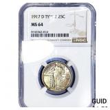 1917 Standing Liberty Quarter NGC MS64 Type 2