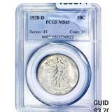 1938-D Walking Liberty Half Dollar PCGS MS65
