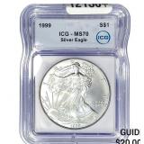 1999 Silver Eagle ICG MS70