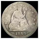 1844-O Silver Seated Liberty Quarter NICELY CIRCUL