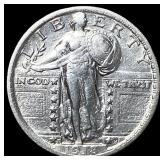 1918-S Silver Standing Liberty Quarter CLOSELY UNC