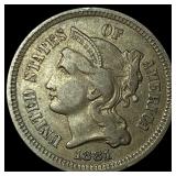 1881 Nickel Three-Cent Piece NEARLY UNCIRCULATED