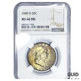 1949-D Franklin Half Dollar NGC MS66 FBL