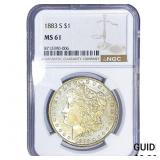 1883-S Morgan Silver Dollar NGC MS61