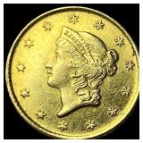 1851 Gold $1 Type 1 CLOSELY UNCIRCULATED