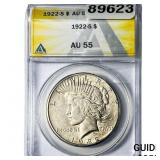1922-S Silver Peace Dollar ANACS AU55