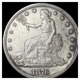 1876-S Silver Trade Dollar NEARLY  UNCIRCULATED