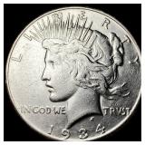 1934-S Silver Peace Dollar NEARLY  UNCIRCULATED
