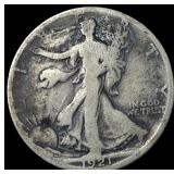 1921-S Silver Walking Liberty Half Dollar  NICELY