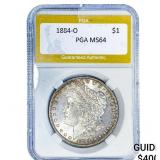 1884-O Morgan Silver Dollar PGA MS64