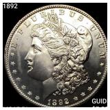 1892 Morgan Silver Dollar GEM BU PL