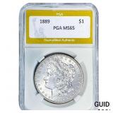 1889 Morgan Silver Dollar PGA MS65