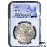 1878-S Morgan Silver Dollar NGC MS61
