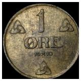 1910 Norway Bronze 1 Ore