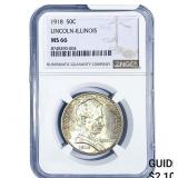 1918 Illinois Half Dollar NGC MS66