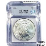 1999 Silver Eagle ICG MS70