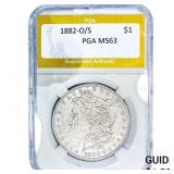 1882-O/S Morgan Silver Dollar PGA MS63