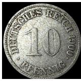 1900 Germany Copper Nickel 10 Pfennig