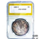1880-S Morgan Silver Dollar PGA MS66