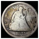1875-S Silver Twenty Cents NEARLY UNCIRCULATED