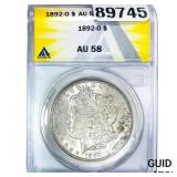 1892-O Morgan Silver Dollar ANACS AU58