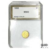 1852 Type 1 Dollar PCI MS63