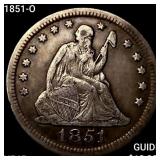 1851-O Seated Liberty Quarter NEARLY UNCIRCULATED