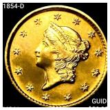 1854-D Rare Gold Dollar UNCIRCULATED
