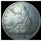 1876-S Silver Trade Dollar NEARLY  UNCIRCULATED