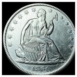 1861 Silver Half Dollar CLOSELY UNCIRCULATED