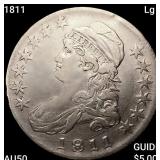 1811 Lg 8 Capped Bust Half Dollar CLOSELY UNC