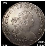 1798 Draped Bust Dollar NEARLY UNCIRCULATED