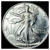 1939-D Silver Walking Liberty Half Dollar UNCIRCUL
