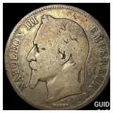 1858 France Silver 5 Francs