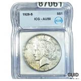 1928-S Silver Peace Dollar ICG AU50