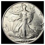 1944-S Silver Walking Liberty Half Dollar UNCIRCUL