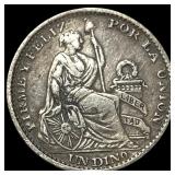 1895 TF Peru Silver Dinero