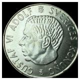 1954 Sweden Silver 5 Kronor
