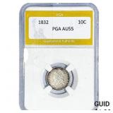1832 Capped Bust Dime PGA AU55