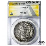 1884-S Morgan Silver Dollar ANACS VF25