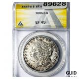 1885-S Silver Peace Dollar ANACS EF45