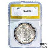 1897 Morgan Silver Dollar PGA MS64