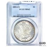 1892-CC Morgan Silver Dollar PCGS MS62