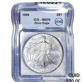 1999 Silver Eagle ICG MS70