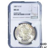 1897-S Morgan Silver Dollar NGC MS65