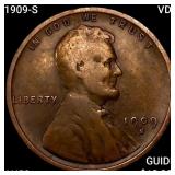 1909-S VDB Wheat Cent CLOSELY UNCIRCULATED